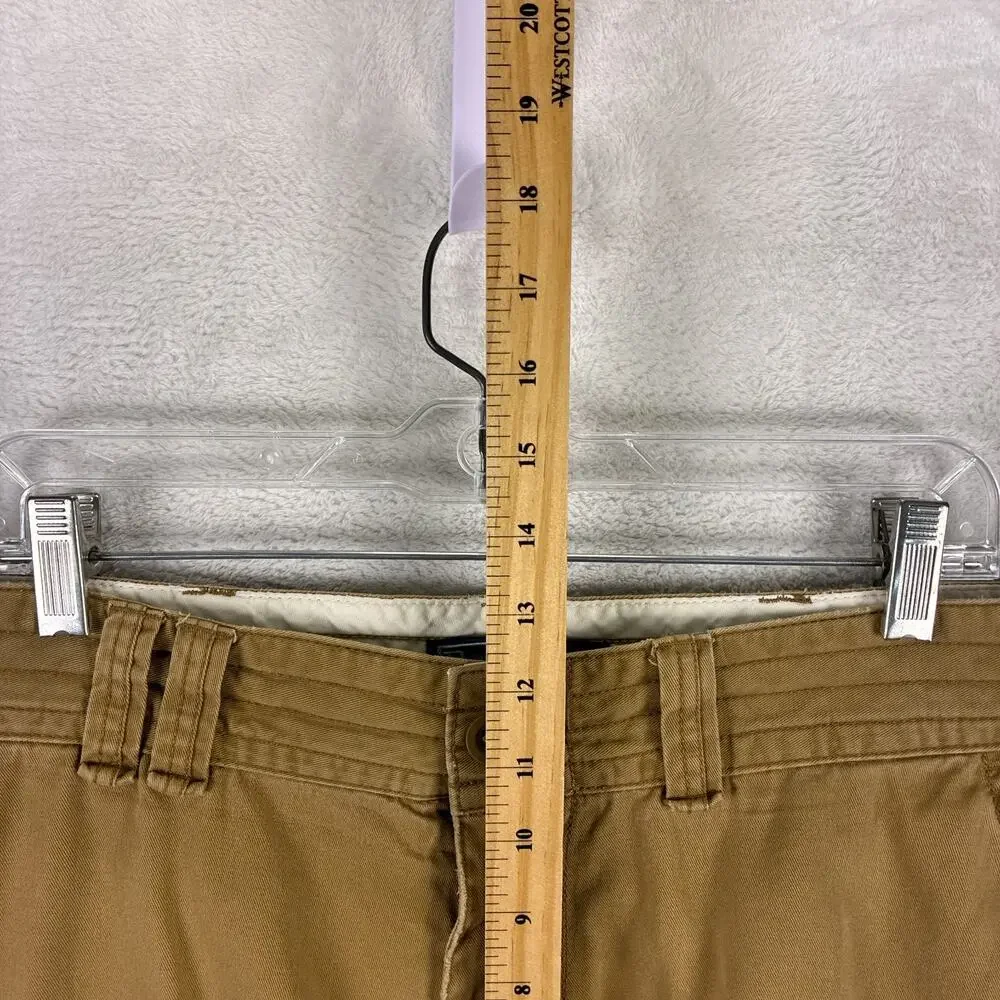 VTG Polo Ralph Lauren Cargo Shorts Mens 35 Tan Y2K Preppy Baggy Skate Military